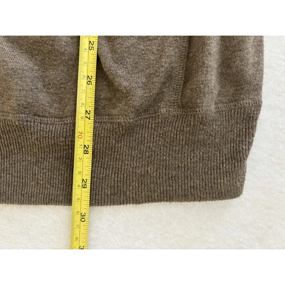 Banana Republic Sweater Jacket Mens Lightweight Full Zip Crest Brown L Preppy‎